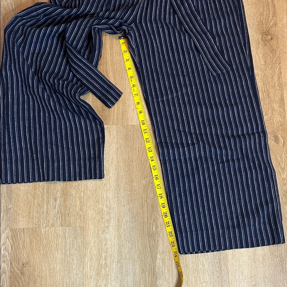 Point Sur Navy Striped Wide Leg Women's Pants size 4 - Picture 8 of 11